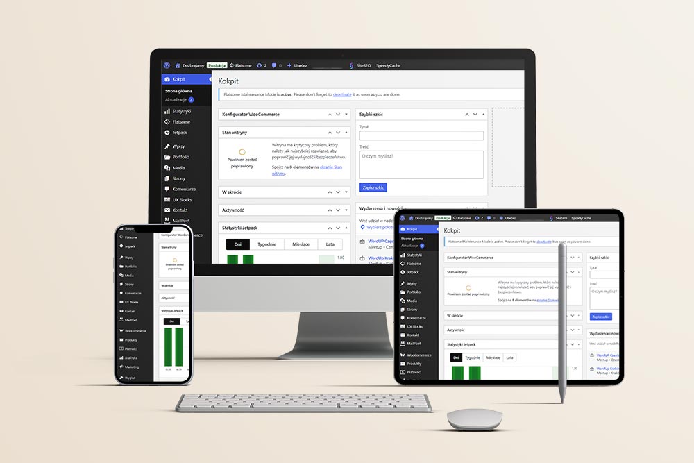 dozbrajamy backoffice mockup